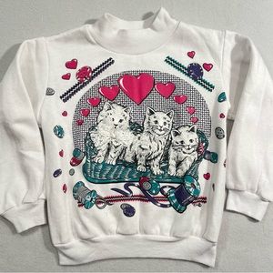 Vintage Girls Pullover Crewneck Sweatshirt Size 6X Made in Canada 🇨🇦